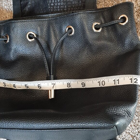 Kate Spade Pebbled Black Leather Mini Backpack Purse Gold Tone Hardware - Picture 14 of 16